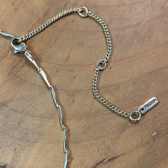 Pilgrim Gold-Plated Linked Bar Chain Necklace - Picture 3 of 4